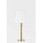 Dorset - 1 Light Table Lamp By Mark D. Sikes - Aged Brass Frame - Cream Shade