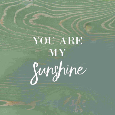 «You are My Sunshine Grey Wood», art textuel sur toile tendue