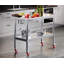 Ensemble de table en acier inoxydable Precision Zenith, table de préparation de cuisine avec tablette réglable, surface en métal certifiée NSF (inclut les roues et le dosseret) pour la cuisine, le restaurant, l'hôtel et le garage-121673072