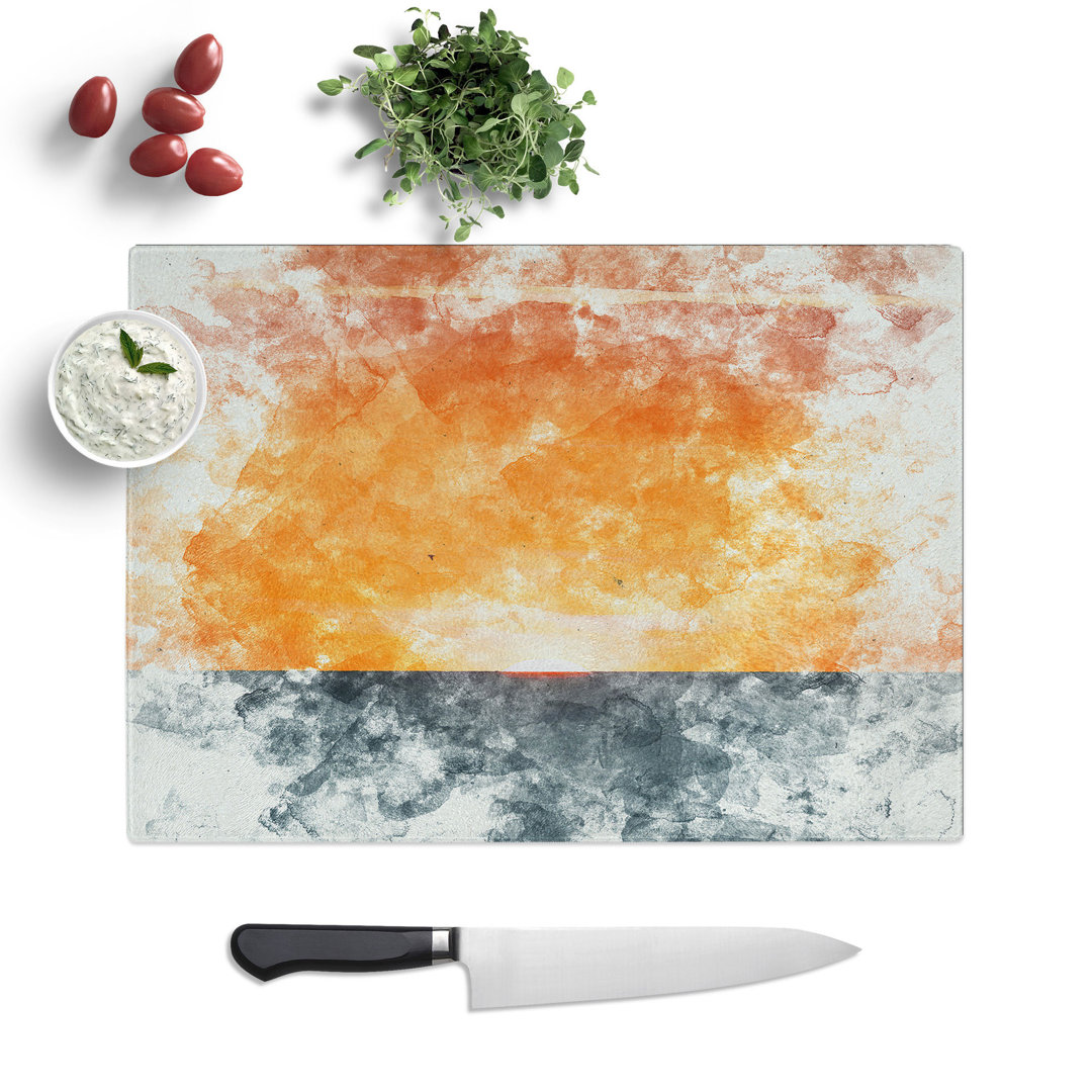 Tempered Glass Sunrise Horizon Chopping Board