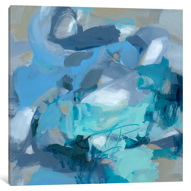 Abstract Blues I by Christina Long - Print on Canvas, Wrapped Canvas, 45.72 cm H x 45.72 cm W x 1.91 cm D