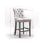Tabourets de bar en bois massif touffeté à boutons l 23,6 po x P 19,5 po x H 40,7 po Lexington (ensemble de 2)