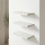 Tablettes flottantes de 16 po de largeur pour décoration murale, cuisine, salle de bain, espace de travail (ensemble de 3), blanc cassé-1746789868