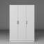 Armoire moderne blanche avec nombreuses tablettes, 47,2 po x 70,9 po x 20,4 po | 100% panneau de particules enduit de mélamine, épaisseur: 0,7 pouce | Design scandinave mural pour des solutions de rangement élégantes-521330128