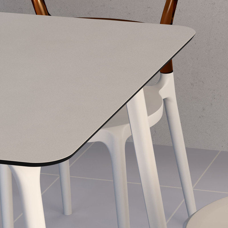 Table de salle à manger Burt, Blanc