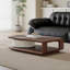 Brown Manufactured Wood Rectangular Coffee Table