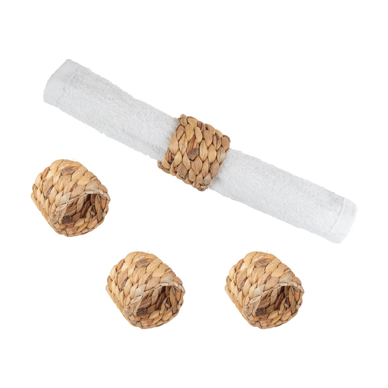 Set Of 4 Hyacinth Napkin Ring