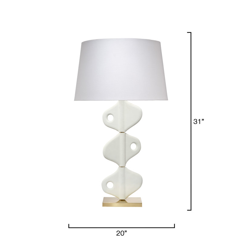 Vertebrae Plaster Table Lamp, White