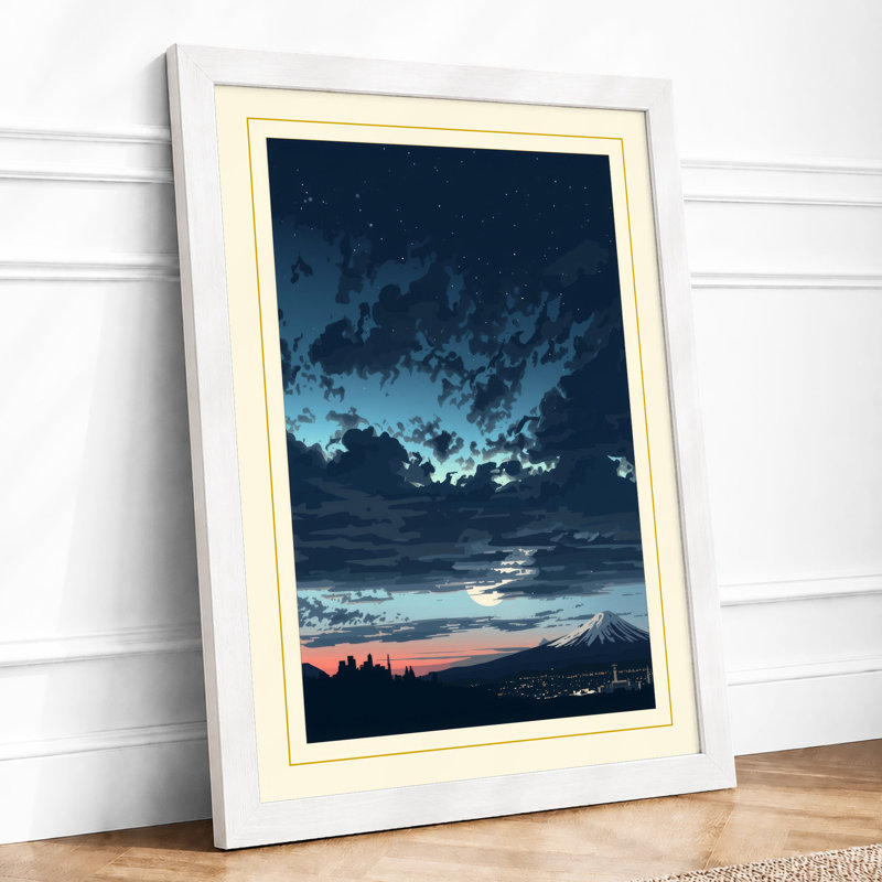 Twilight Sky Minimalist - Print, A1 - 84.1 x 59.4 cm, White