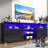 71In High Glossy Led Tv Stand For 75Inch Tv,  With Adjustable Storage Shelf,Rgb Led Lighting-1270233195