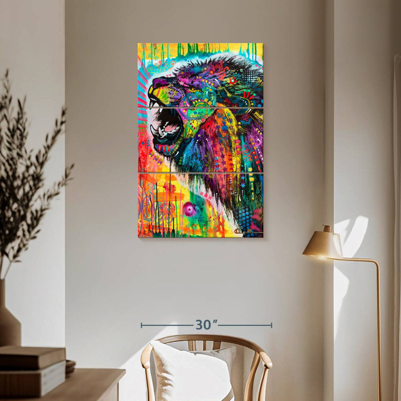 Lion d'Afrique du Sud Brampt, H 57 po x l 36 po