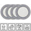 Assiette plate en porcelaine de 8,5 po Collantes, ensemble de 4