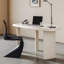 Bureaux blancs ovales en bois massif-108511069