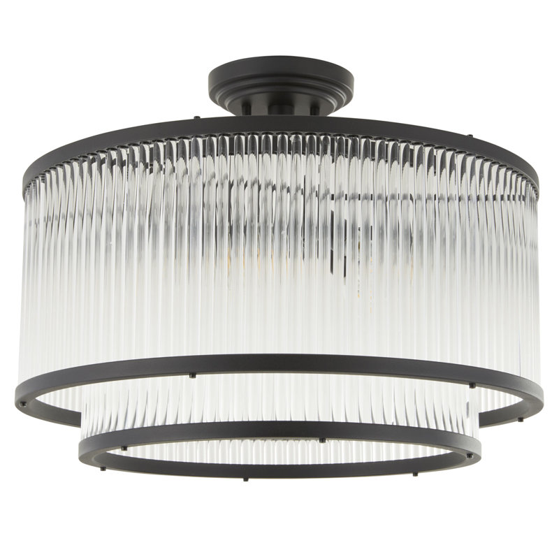 Tessa, Black, 12.6" H x 12.6" W x 16.3" D, 5 Lights