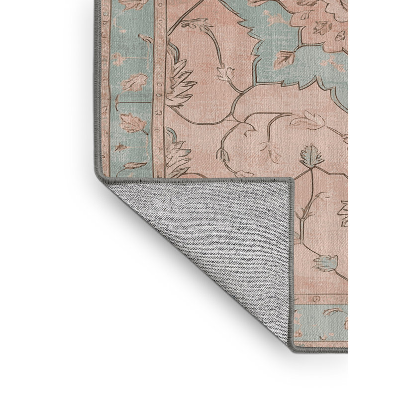 Tapis gris Afyon lavable à la machine, Tapis de couloir 2 pi x 4 pi