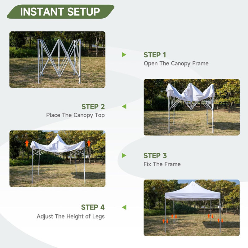 Instant Pop-Up Canopy Tent With Hexagonal Steel Frame, 500D Waterproof Top, Portable Shelter For Outdoor Events, Camping, And Parties