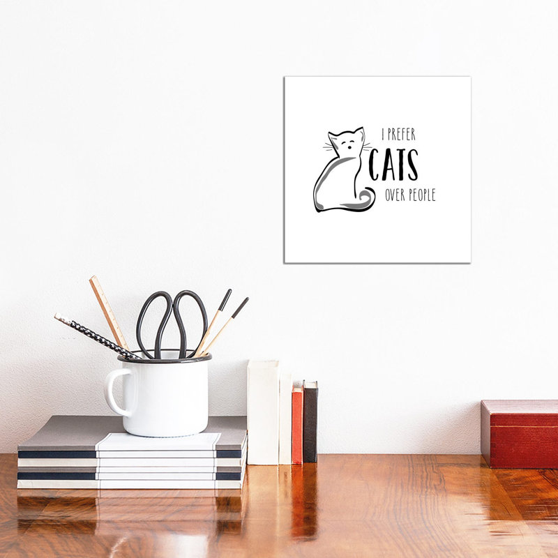 Cats over People 1 Piece Wrapped Canvas Wall Art, 30.48cm H x 30.48cm W x 1.91cm D