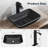 DEJIN 12'' Matte Black Glass Rectangular Bathroom Sink with Faucet
