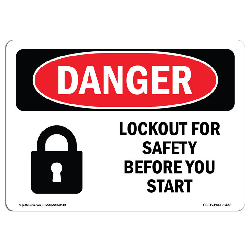 Signe de danger, H 12 po x l 18 po x P 0,1 po