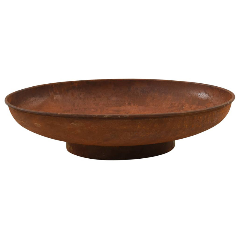 Azia Fire Pit Steel, Rust, 80cm x 20cm