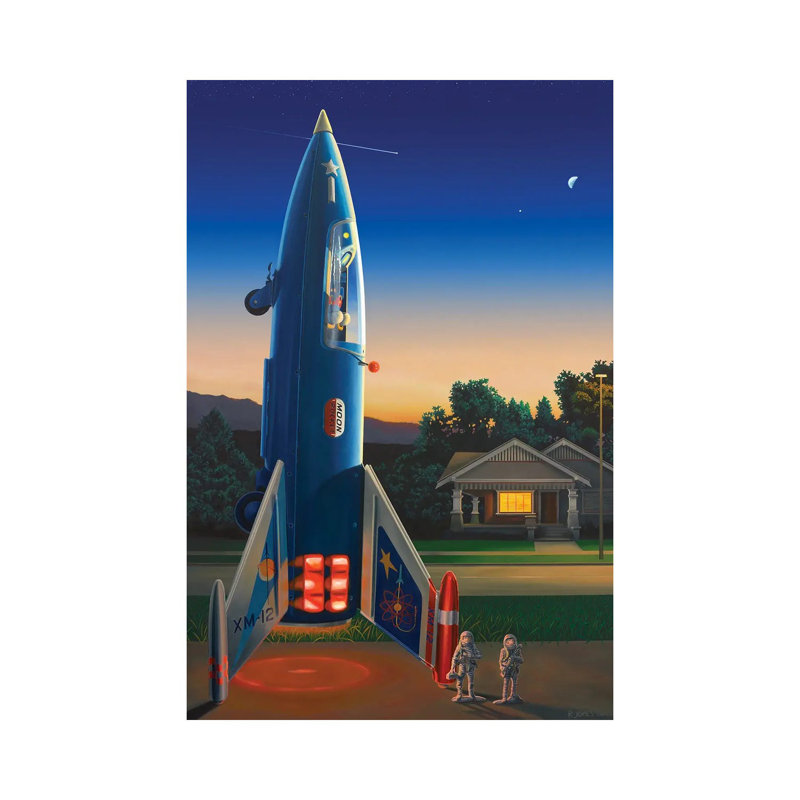 Destination Moon by Ross Jones - Wrapped Canvas Print, 66.04 cm H x 45.72 cm W x 1.91 cm D