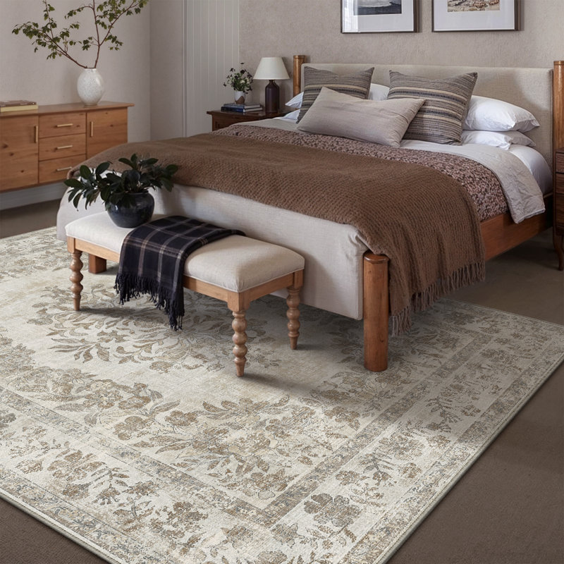 Tapis brun clair Sofia, Rectangle 3 pi 4 po x 5 pi