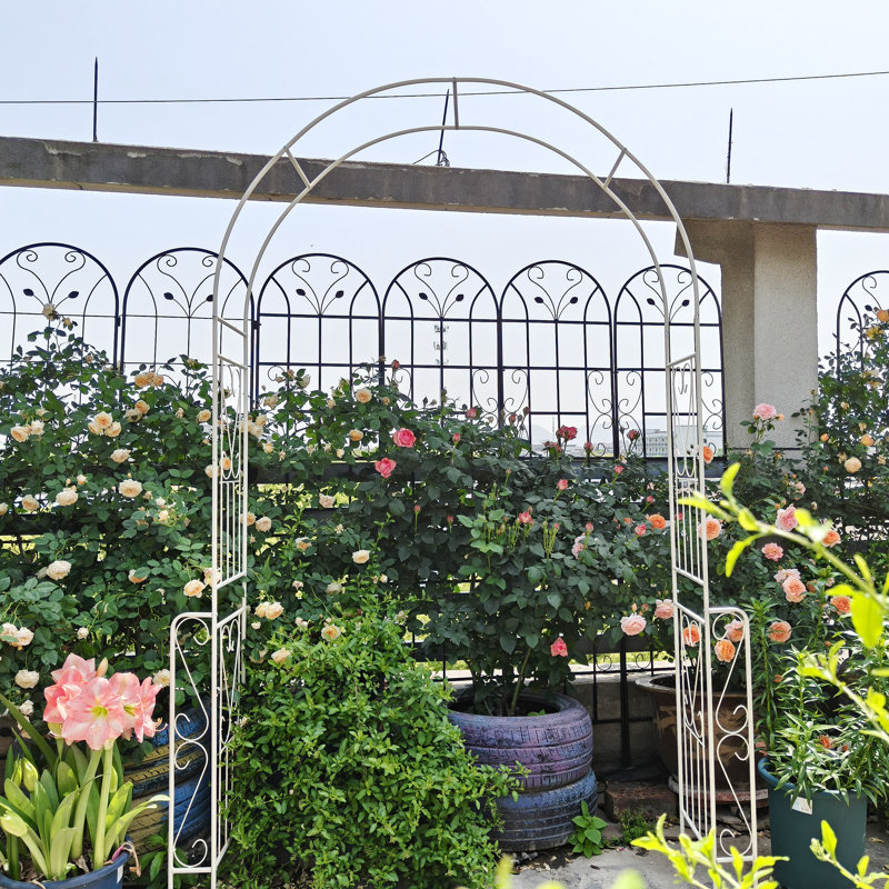 Arche de jardin en métal l 55 x H 94,5 po