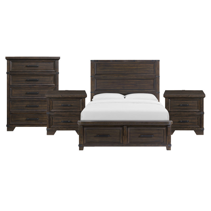 Ensemble de chambre avec grand lit 4 pièces Picket House Furnishings Canyon Ridge, Grand lit