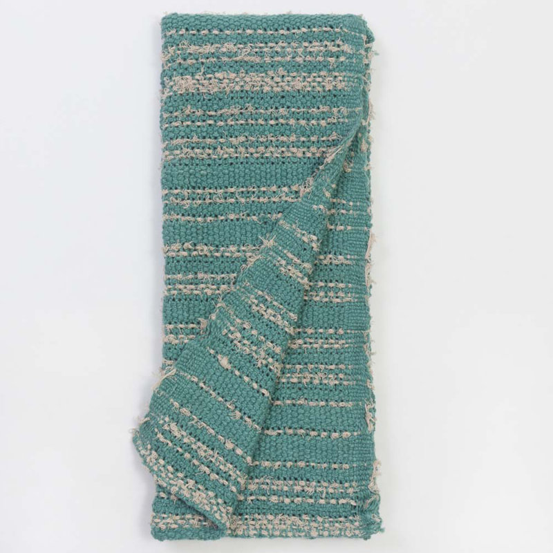 Jeté en tricot Alcal, Bleu sarcelle