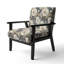 Fauteuil d'appoint rembourré Flower Elegance
