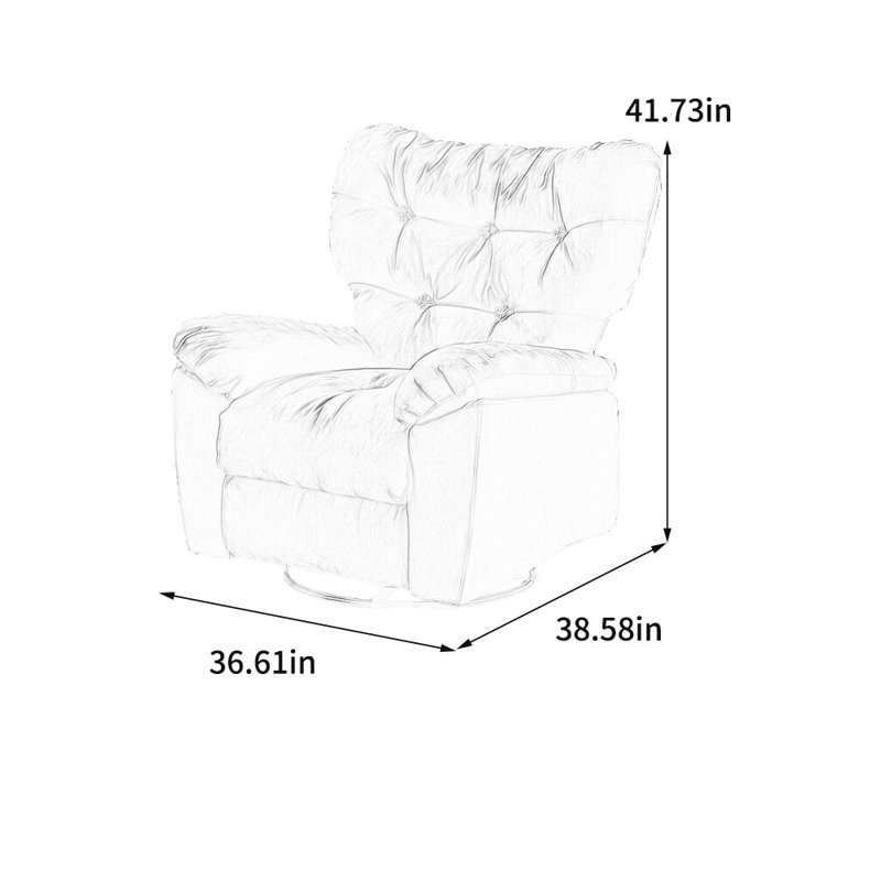 Fauteuil inclinable ergonomique dans un style luxueux et léger, Beige