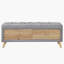 Banc de rangement en lin Devhan-187989174