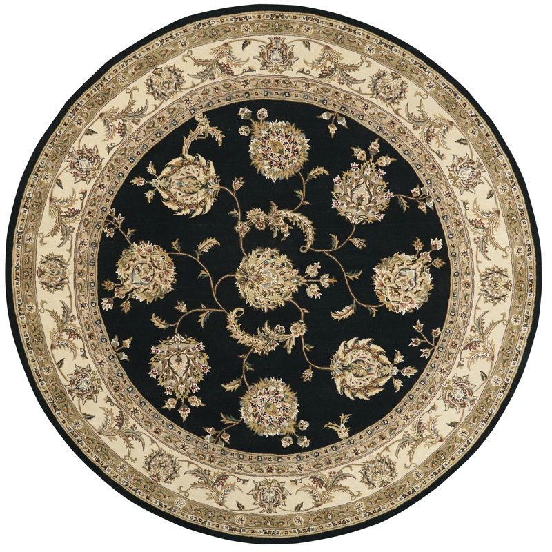 Oberry Silk Oriental Indoor Rug, Round 8'