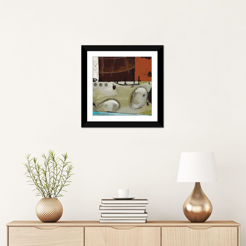 Automne II - reproduction sur toile, H 24 po x l 24 po x P 1 po, Papier beaux-arts encadré noir, Blanc
