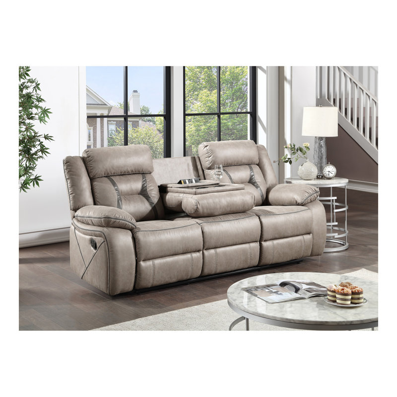 Reclining Glider Console - Grey