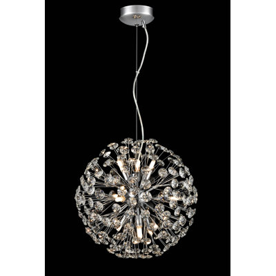 Waubun 9 - Light Chrome Unique/Statement Pendant