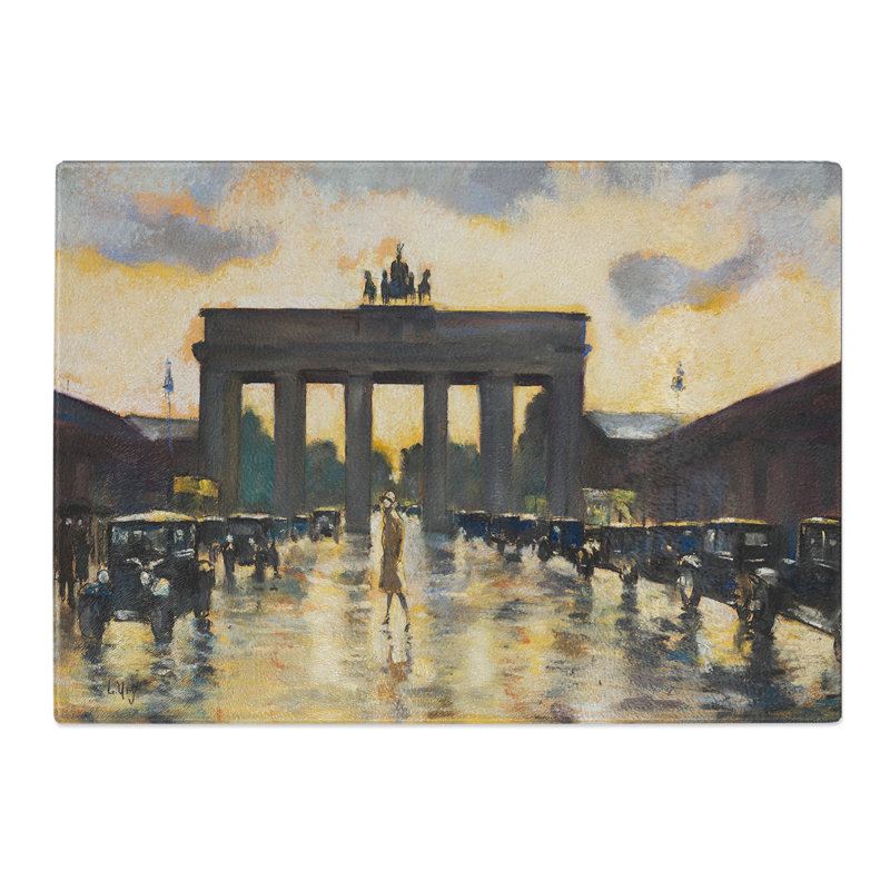 Brandenburg Gate by Lesser Ury Chopping Board, 0.4cm H x 28.5cm W x 39cm L