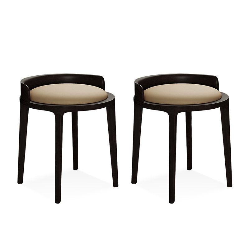 Chaise d'appoint 16,93 "noire (ensemble de 2)