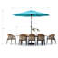 Parasol de marché 120 po, octogonal, turquoise-1047038473-1041698631