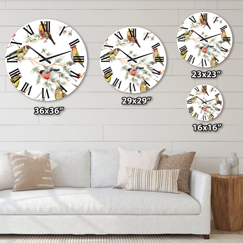 Forest Forests On Branches - Horloge murale traditionnelle, Moyen