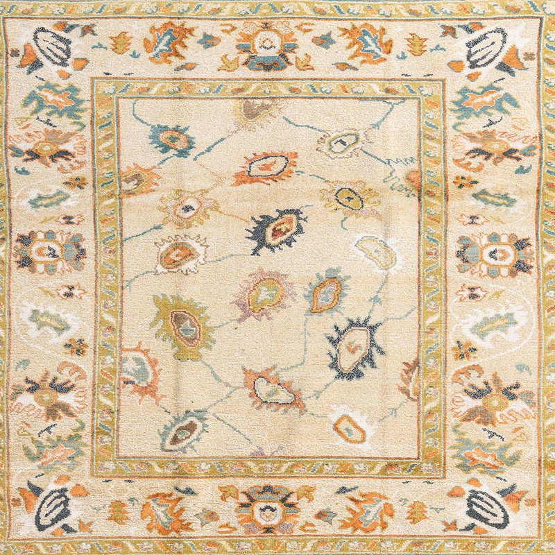 Tapis abstrait moderne 4311, Carré 8 pi
