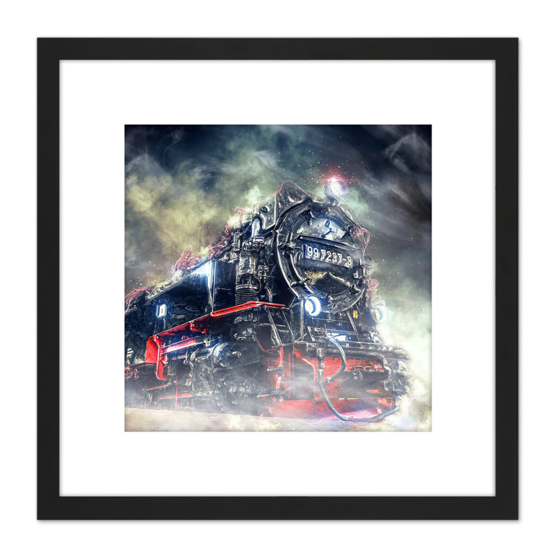 Steam Engine Locomotive Train Engine - Single Picture Frame Print