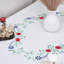 Housse de table en coton épais brodée à la main - Nappe décorative à imprimé floral pour table de salle à manger et décoration intérieure