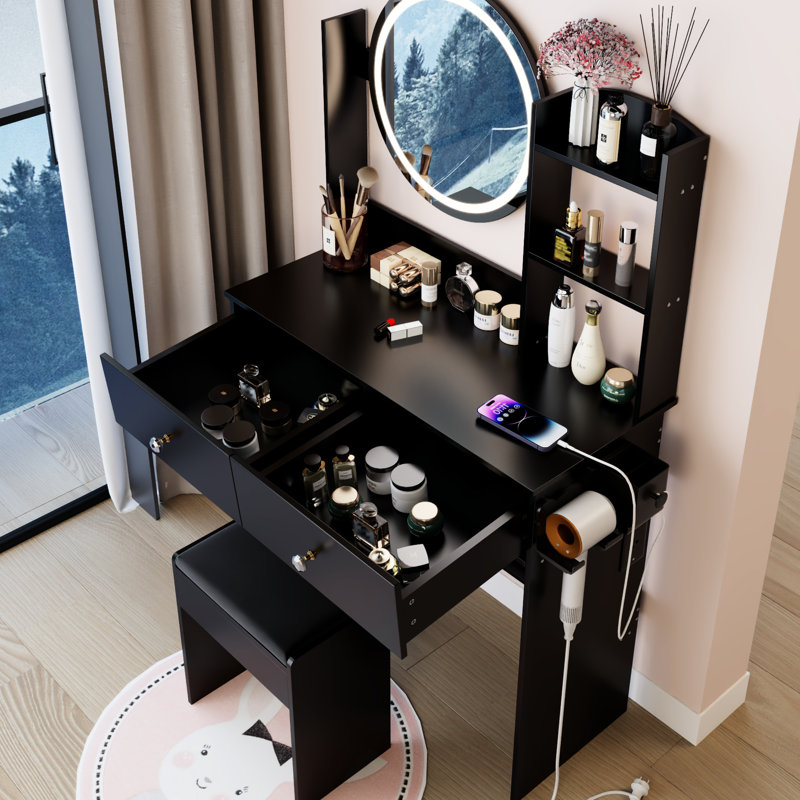 Table de meuble-lavabo à miroir 17 po