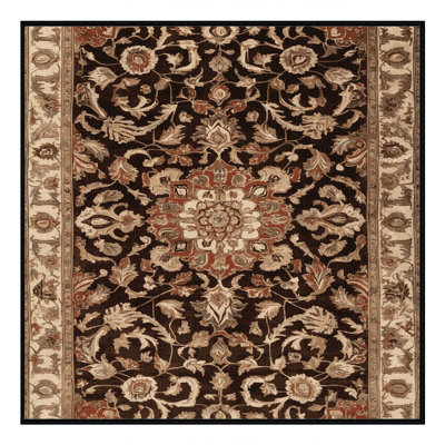 Tapis brun lavable à la machine
