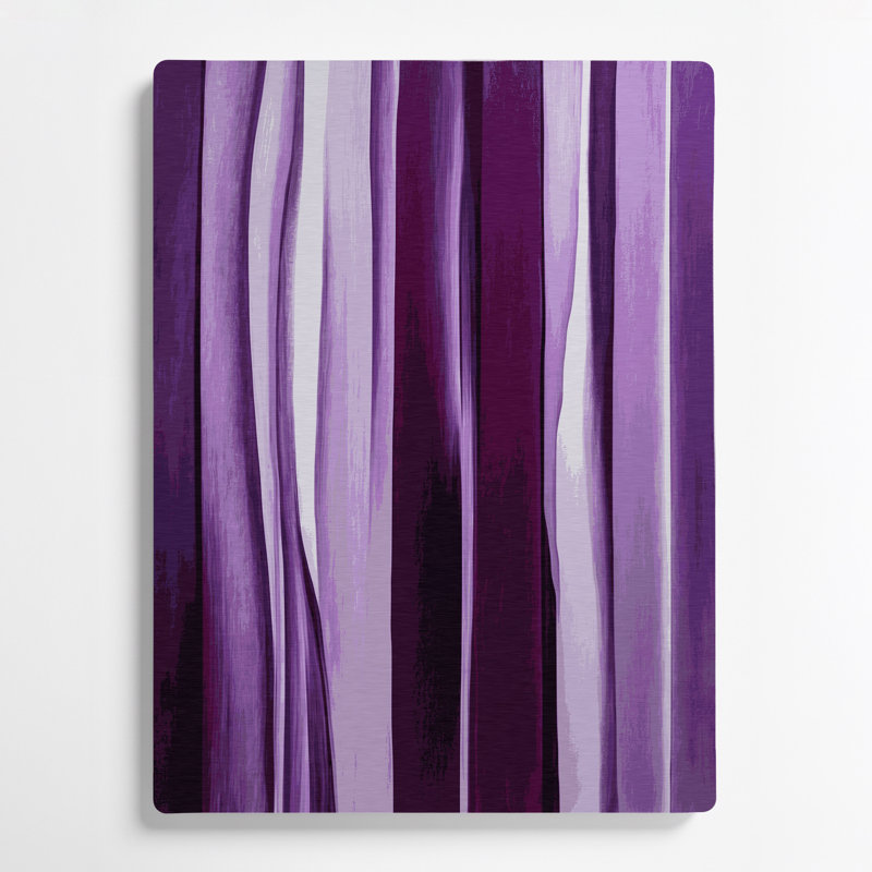 Art mural abstrait en métal violet 86, H 11 po x l 14 po