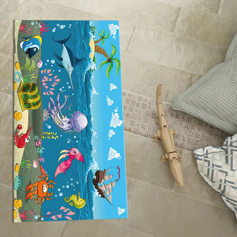 Exquisite Floral Elegance in a Soft Pile Printed Rug Bringing an Artistic Touch to Your Home Decor, Runner 3'3" x 9'2"
