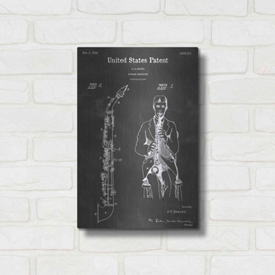 Soprano Saxophone Vintage Patent Blueprint by Patents - Unframed Print on Metal -  17 Stories, 253C924A469F4D719A28044489981A83