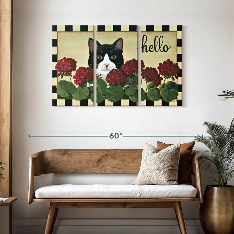 Brampt Cat Hello, H 28 po x l 45 po