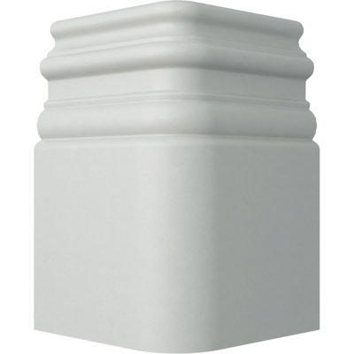 Endurathane Outside Corner for Hillsborough Baseboard Moulding, 7 3/8"H x 4 3/4"P, Factory Primed